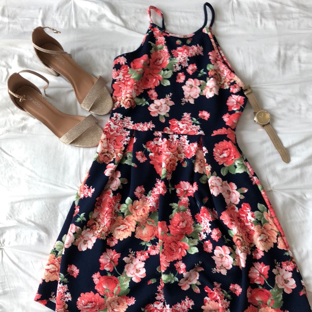 Flower Flared Dress